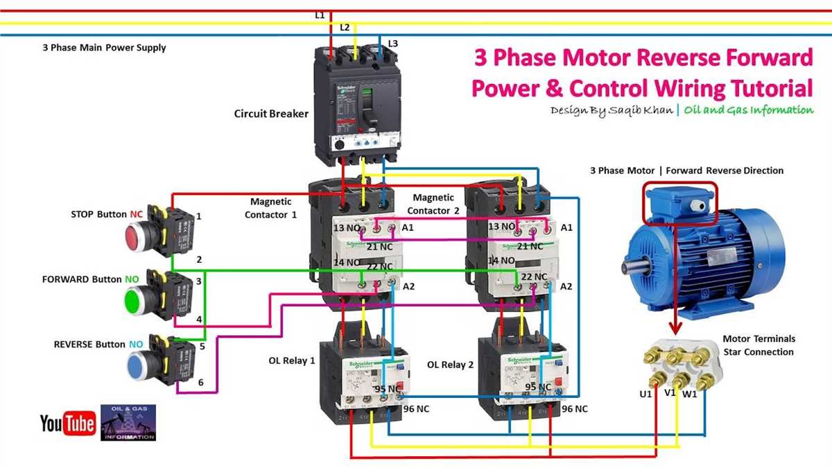 An Illustrated Circuit Diagram For Controlling A Three Phase Motor